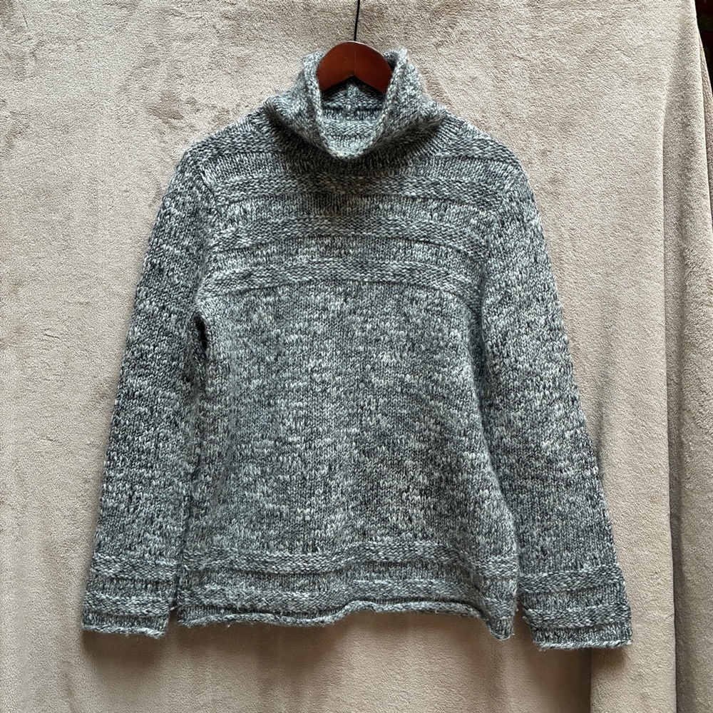 Gray Turtleneck Women's Sweater